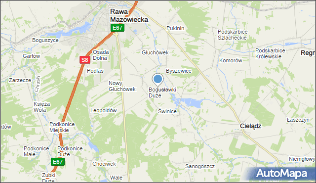 mapa Bogusławki Małe, Bogusławki Małe na mapie Targeo